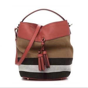 Burberry Medium Ashby Tassel Hobo in Cinnamon Red